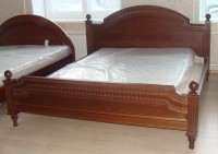 Кровать двуспальная с резными спинками, размер спального места 1600*2000 - русскиймастер.com - Екатеринбург